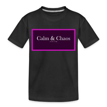 Calm & Chaos - Kinder Premium Bio T-Shirt - Schwarz - Vorne