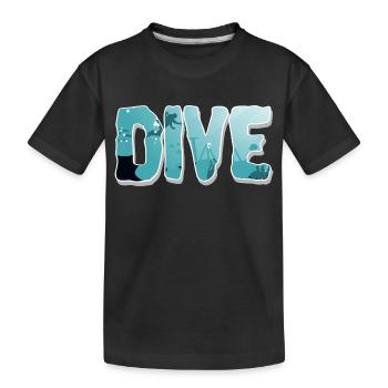 Tauchen Taucher - Kinder Premium Bio T-Shirt - Schwarz - Vorne