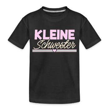 Kleine Schwester - Kinder Premium Bio T-Shirt - Schwarz - Vorne