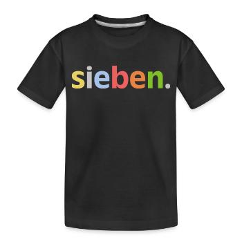 7. Geburtstag Junge Sieben 7 Jahre Jubiläum  - Kinder Premium Bio T-Shirt - Schwarz - Vorne