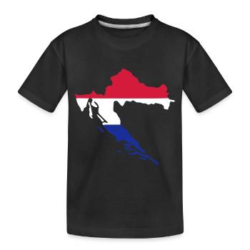 Kroatien - Kinder Premium Bio T-Shirt - Schwarz - Vorne