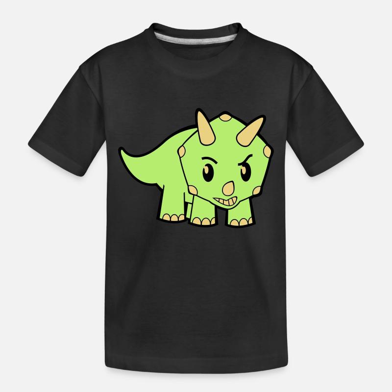 Dino - Kinder Premium Bio T-Shirt - Schwarz