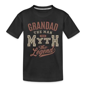 Grandad The Man - Kids' Premium Organic T-Shirt - black - Front