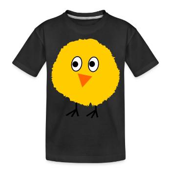 chick - Kids' Premium Organic T-Shirt - black - Front