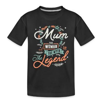 Mum - Kids' Premium Organic T-Shirt - black - Front
