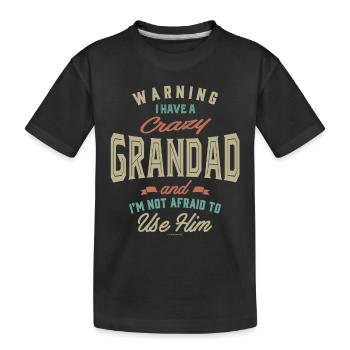 Crazy Grandad - Kids' Premium Organic T-Shirt - black - Front