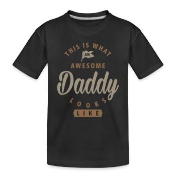 Awesome Daddy - Kids' Premium Organic T-Shirt - black - Front