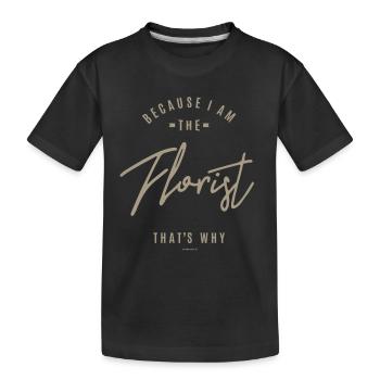 Florist - Kids' Premium Organic T-Shirt - black - Front