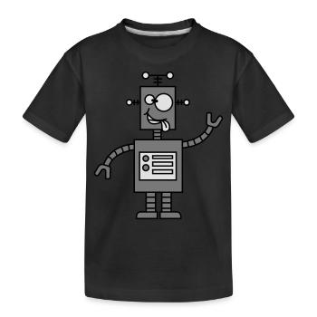 Funny Crazy Robot - T-shirt bio Premium Enfant - noir - Devant
