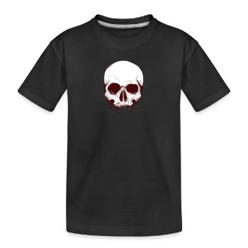Skull - Kinder Premium Bio T-Shirt - Schwarz - Vorne