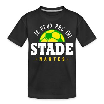Je peux pas j ai Stade Nantes football - T-shirt bio Premium Enfant - noir - Devant