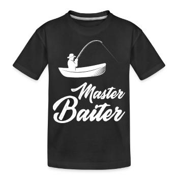 maître de la pêche à l’appât - T-shirt bio Premium Enfant - noir - Devant