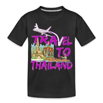 Voyage en Thaïlande, Bangkok Emigration et vacances - T-shirt bio Premium Enfant - noir - Devant