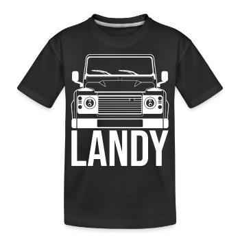 Landy Offroad All Wheel Drive SUV Car Off-Road Vehicle 4x4 AWD - Kids' Premium Organic T-Shirt - black - Front