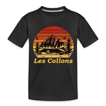 les collons - T-shirt bio Premium Enfant - noir - Devant
