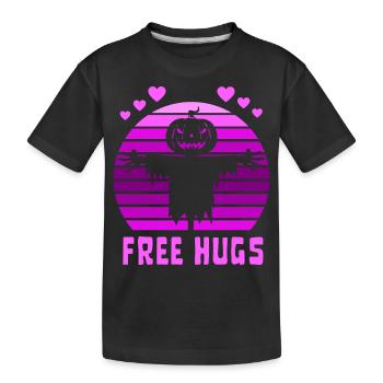 Halloween câlins gratuits épouvantail - T-shirt bio Premium Enfant - noir - Devant