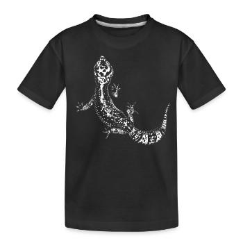 Gecko / Leopard gecko - Kids' Premium Organic T-Shirt - black - Front