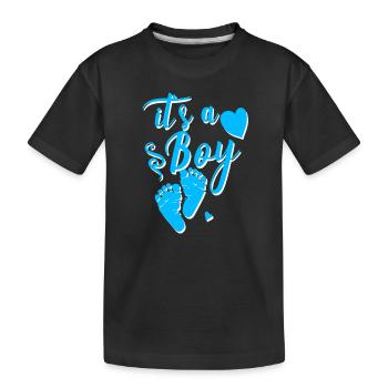 it s a boy 04 - Kinder Premium Bio T-Shirt - Schwarz - Vorne