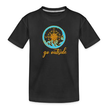 sortir de la boussole - T-shirt bio Premium Enfant - noir - Devant