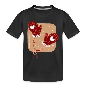 Gants en hiver - T-shirt bio Premium Enfant - noir - Devant