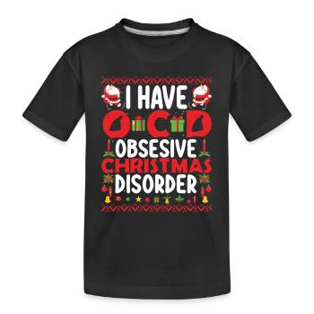 J’ai un trouble de Noël obsessionnel - T-shirt bio Premium Enfant - noir - Devant