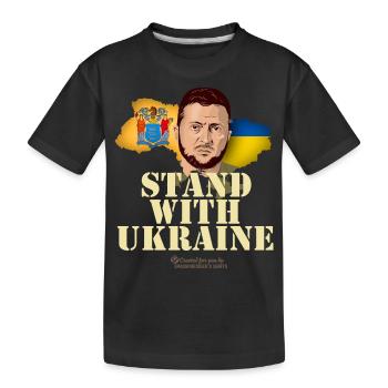 Ukraine New Jersey Drapeaux Zelenskyj - T-shirt bio Premium Enfant - noir - Devant