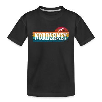 Insel Norderney Ostfriesland - Kinder Premium Bio T-Shirt - Schwarz - Vorne