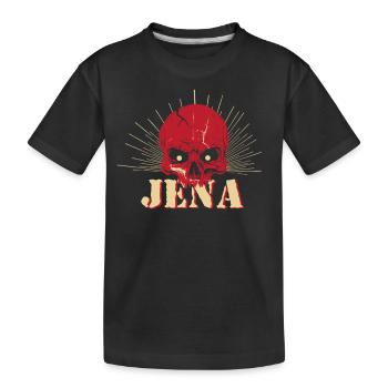 Jena Totenkopf - Kinder Premium Bio T-Shirt - Schwarz - Vorne