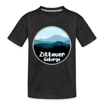 Zittauer Gebirge - Kinder Premium Bio T-Shirt - Schwarz - Vorne