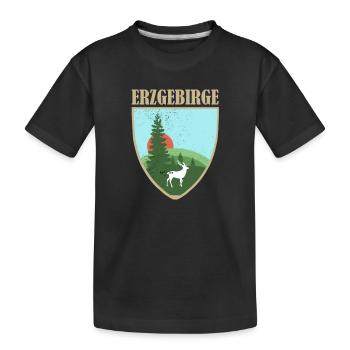 Erzgebirge - Kinder Premium Bio T-Shirt - Schwarz - Vorne