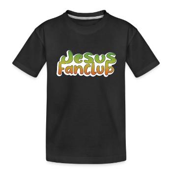 Jesus Fanclub - Kinder Premium Bio T-Shirt - Schwarz - Vorne