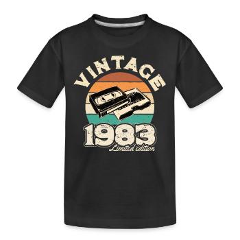 Rétro sunset videotape 1983 - T-shirt bio Premium Enfant - noir - Devant