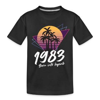 SW 1983 né dans la légende - T-shirt bio Premium Enfant - noir - Devant