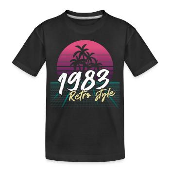 SW 1983 style rétro - T-shirt bio Premium Enfant - noir - Devant
