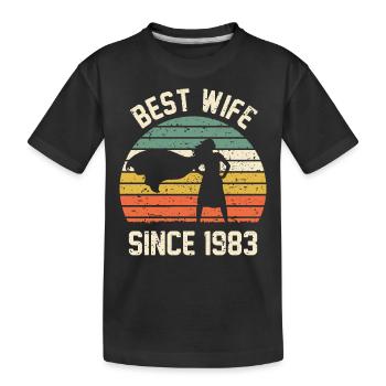 Meilleure épouse depuis 1983 - T-shirt bio Premium Enfant - noir - Devant