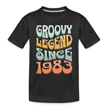 Légende groovy depuis 1983 - T-shirt bio Premium Enfant - noir - Devant