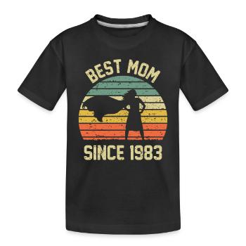 Meilleure maman depuis 1983 - T-shirt bio Premium Enfant - noir - Devant