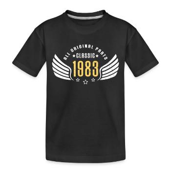 Ailes classiques 1983 - T-shirt bio Premium Enfant - noir - Devant
