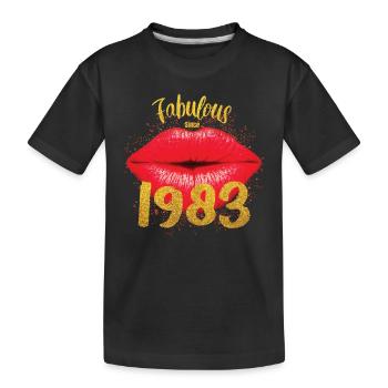 Fabuleux depuis 1983 - T-shirt bio Premium Enfant - noir - Devant