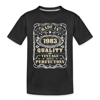 Qualité Made in 1983 - T-shirt bio Premium Enfant - noir - Devant