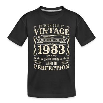 Millésime 1983 de qualité supérieure - T-shirt bio Premium Enfant - noir - Devant