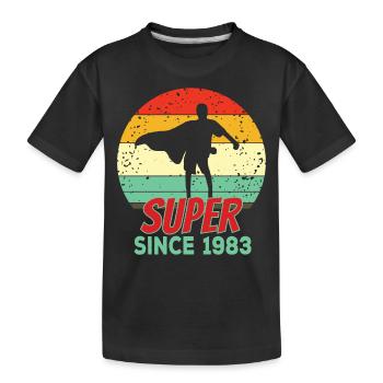 Super depuis 1983 - T-shirt bio Premium Enfant - noir - Devant