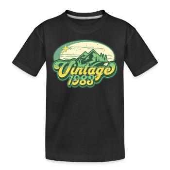 Jahrgang 1983 - Naturliebhaber - Kinder Premium Bio T-Shirt - Schwarz - Vorne