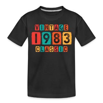 Millésime 1983 classique - T-shirt bio Premium Enfant - noir - Devant