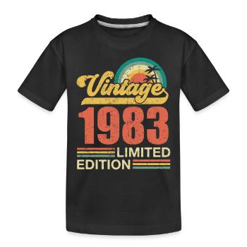 Millésime 1983 édition limitée - T-shirt bio Premium Enfant - noir - Devant