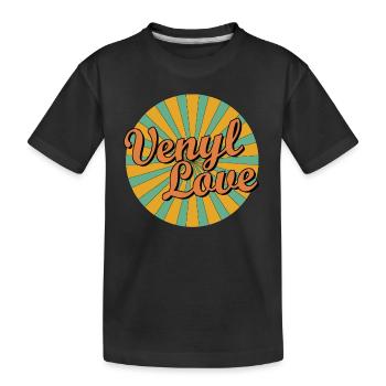 Venyl Love - Kids' Premium Organic T-Shirt - black - Front