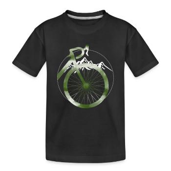 Schotter, Mountainbike, Leidenschaft Radfahren, Radfahrer - Kinder Premium Bio T-Shirt - Schwarz - Vorne