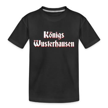 Königs wusterhausen altdeutsche Schrift Sütterlin - Kinder Premium Bio T-Shirt - Schwarz - Vorne