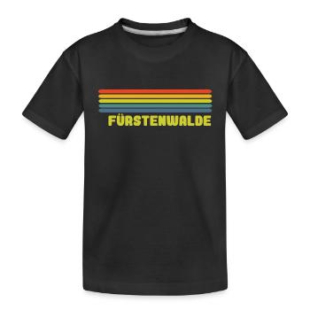 Fürstenwalde Spree Regenbogen - Kinder Premium Bio T-Shirt - Schwarz - Vorne