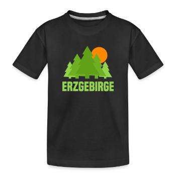 Erzgebirge - Kinder Premium Bio T-Shirt - Schwarz - Vorne